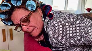 you like seeing a nympho granny's fat ass destroyed by monster cock? real estate agent stretches her old pierced asshole rough