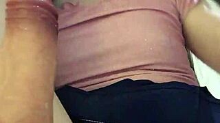 Russian Brunette Fingers Juicy Pussy Sucks Dildo Reverse Cowgirl Close-Up Short Skirt Small Tits Cum Mouth