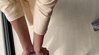 Pounding tiny asian teen's tight pussy with monster cock while she gulps it down deep