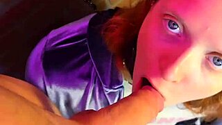 Chained slut kneels gagging on cock deepthroat facefucked cumcovered choking on knees