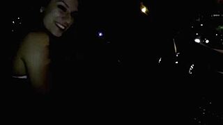 wanna see this amateur teen fucked hard in the car?