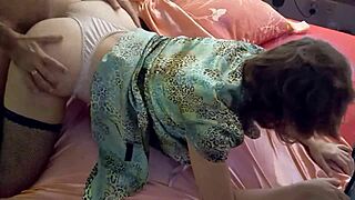 french satin lingerie DEEPTHROAT ass to mouth cumshot 😍💦