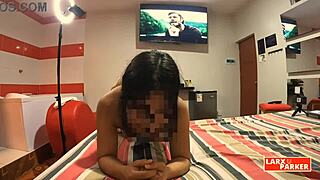 Perla moans loud in casting as guy licks her pussy doggystyle 😍🔥