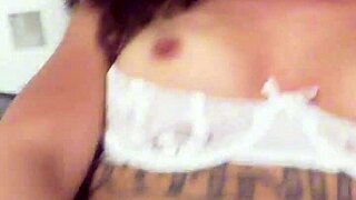 Latina's pov deepthroat hides sloppy masturbation tit cum surprise