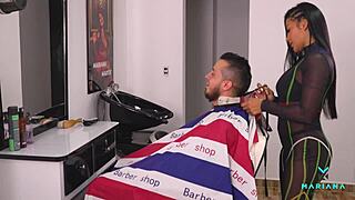 Rough Barbershop Poundings Huge Cock Doggystyle Cum Facial Explosion Mariana Martix!