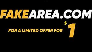 Hot 18+ teen catches guy stroking monster cock and deepthroats him for cumshot blowjob!