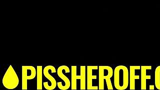 Thick Latina Gulps Piss from Massive White Cock in Shower?