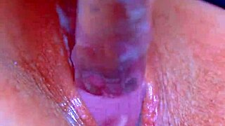 teen puffy shaved pussy grinds sensual glass dildo deep