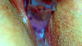 teen puffy shaved pussy grinds sensual glass dildo deep