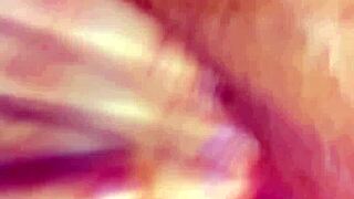 close-up rubbing my wet big clit and pussy lips till i squirt