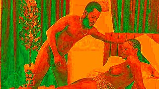 Fuck in cozy red light room