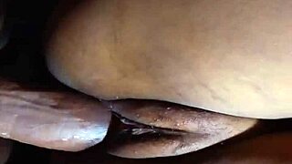 Skinny teen splits wide for creampie in doggy position