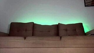 Oiled curvy teen strips teases and fingers shaved pussy wet