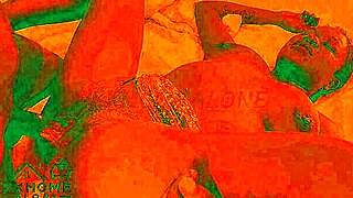 Fuck in cozy red light room