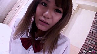 Petite Japanese Teen Picked Up In Uniform For Uncensored Tease