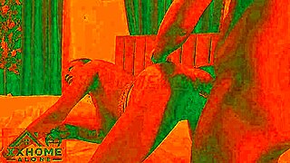 Fuck in cozy red light room