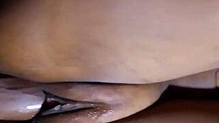 Skinny teen splits wide for creampie in doggy position