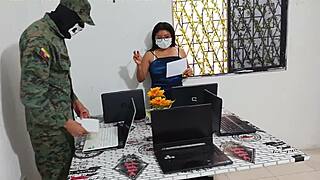 Soldier Hooks Up with Venezuelan Salesgirl for Work Sex Perks