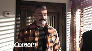 stepsons slutty girlfriend takes it bent over doggystyle