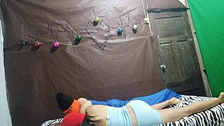 Ghost haunts stigmatized bed fucking exotic latina couple real homemade