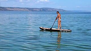 Damn, kayak outdoor fuck number three explodes with raw action!