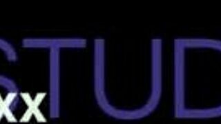 Blue-eyed 18yo blonde college girl in lingerie pantyhose gets creampied hard by teacher after party foreplay