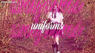 british college girl in lingerie fingers pussy and ass at party