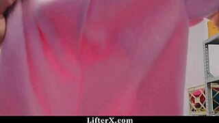 Officer Spots Chloe's Stolen Bikinis Under Her Clothes - Time for Bent-Over Shop Thief Punishment