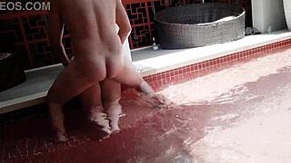 fucking my hot blonde cousin bent over in the pool