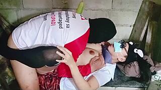 omg big cucumber stretching my pussy deep, cum inside please roommate