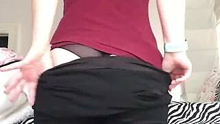 Nerdy pigtail pawg's thick curves tremble to vibrating dildo orgasm