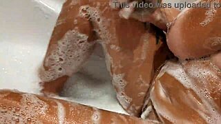 i can't resist my hot tanned stepsister's curves in the bathroom after vacation