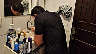 hot brazilian milf stepmom pretends she's not into it but spies on horny stepson till she gets what she craves