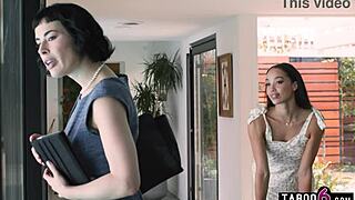 divorced black teen homeowner licks realtor in lesbian toy play