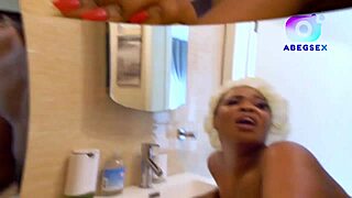 stepmom in sexy pants seduces stepson bangs big ass on dick uncut