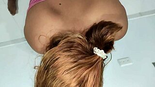 Girlfriend's huge latina ass eaten wrong way on video