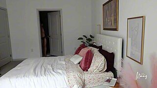 mature milf spreads big clit pussy in lace robe