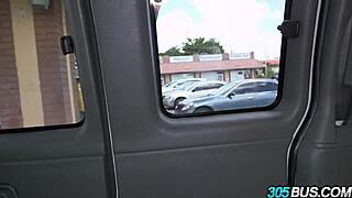 Innocent Kara Hartley Nailed Hard on Public 305 Bus by Stranger for Cash