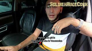 delicious big ass blonde milf gives wet car blowjob ends with creampie