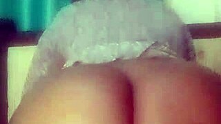 angela oxo shakes her bouncy black booty with curvy dildo play