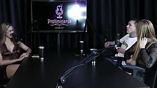 brazilian blonde swinger yasmin pariz in sheer red lingerie gets railed by footballer after flirty rage in group compilation