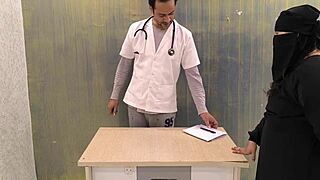 naughty doctor bends over chubby Asian patient for hardcore doggystyle in hospital