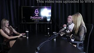 brazilian blonde swinger yasmin pariz in sheer red lingerie gets railed by footballer after flirty rage in group compilation