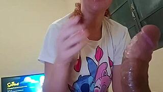 This cute redhead gulps down whole cock deep into her throat