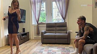 i'm the slutty wife givin his best friend footjob n blowjob