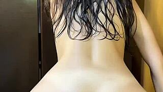 Fresh From Steamy Shower Dripping Wet.