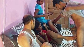 sexy bengali popy khatun takes cocks in tight pussy for wild foursome bang