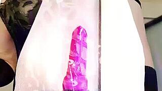watch kandi's tight ass take that thick purple dildo deep
