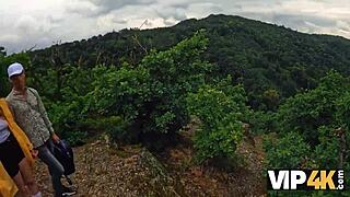 Crazy Hiker Girl Picks Up Old Man And Fucks Hard In Forest Outdoor Pussy Pounding