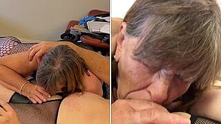 Granny carmen deepthroats cock close up like hungry mature croatian cougar sucking pov